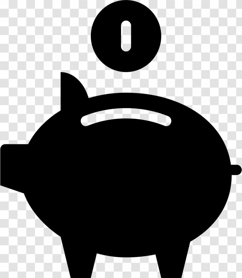 Pig Black Silhouette White Clip Art - Like Mammal Transparent PNG