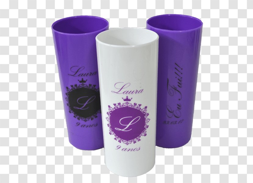 Pint Glass Plastic Mug - Violet Transparent PNG