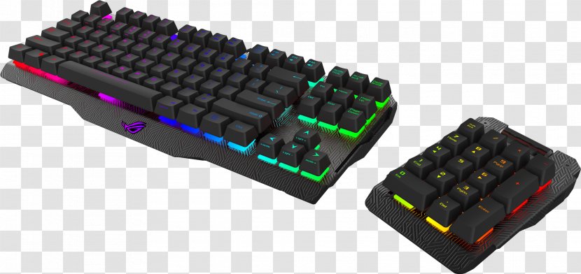 Computer Keyboard 206 ASUS ROG Claymore Core German RGB Color Model 90MP00E0-B0UA00 - Motherboard - Rog Transparent PNG