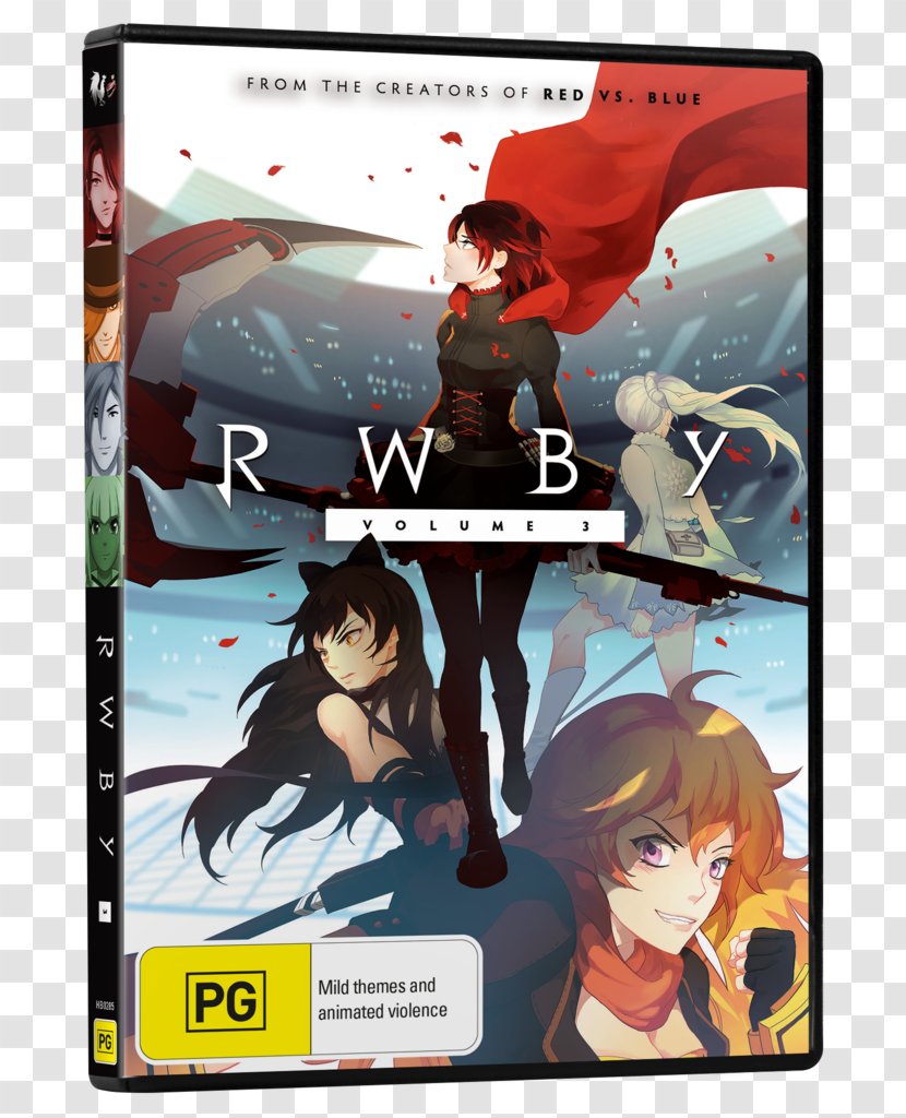 Blu-ray Disc Amazon.com RWBY - Cartoon - Volume 3 DVD RWBYVolume 1Dvd Transparent PNG