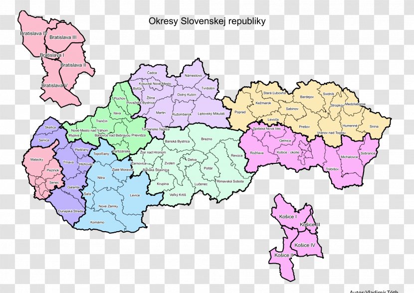 Region Of Slovakia Map District Kraj Transparent PNG