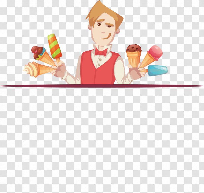 Ice Cream Food - Vector Selling Little Brother Transparent PNG