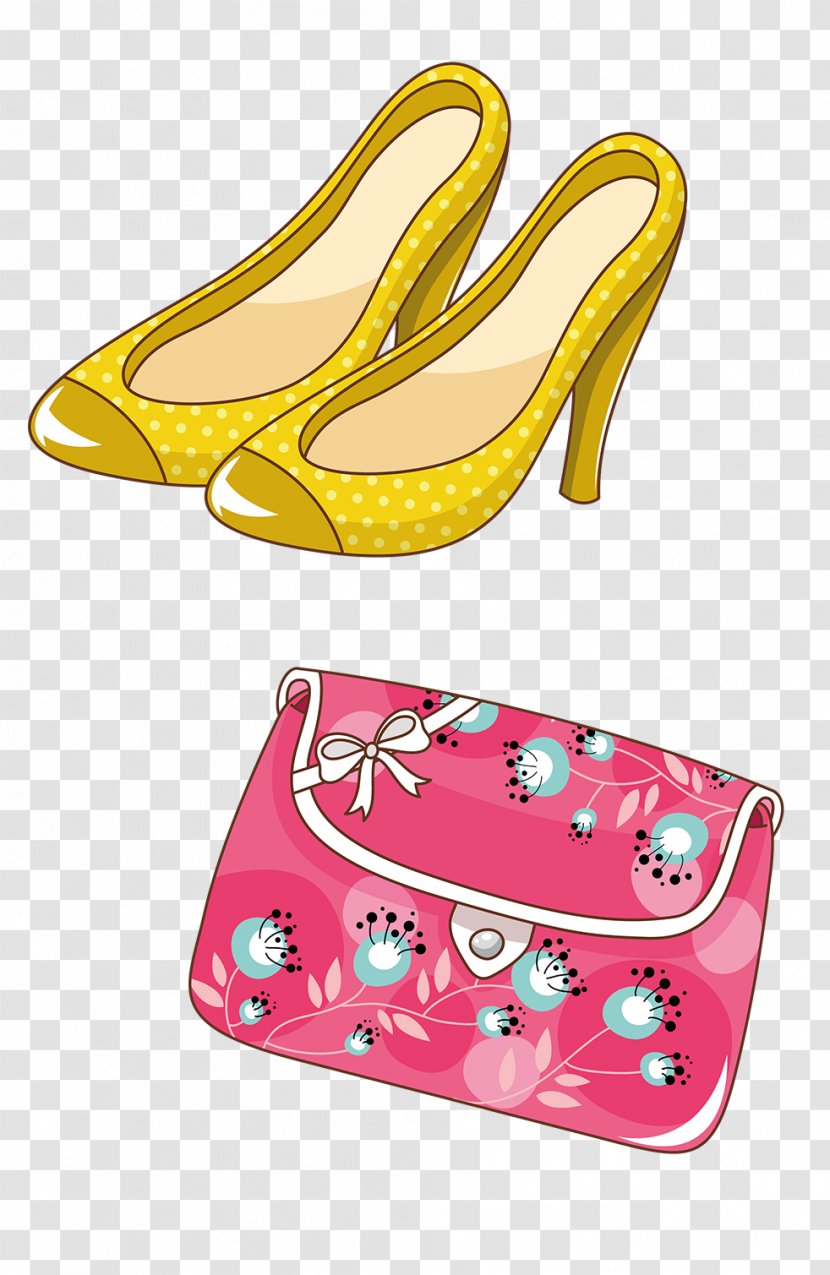 Shoe Clothing Drawing Handbag High-heeled Footwear - Women Cartoons Transparent PNG