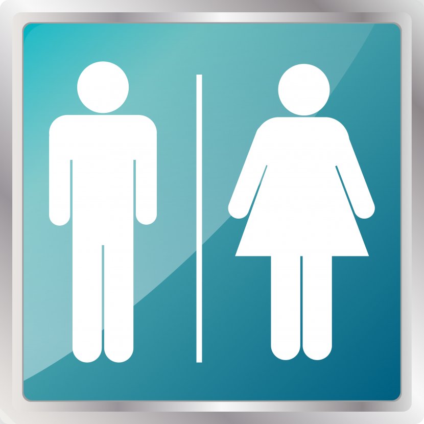 United States Bathroom Transgender Woman - Frame - Vector Creative Design Male And Female Toilet Logo Map Transparent PNG