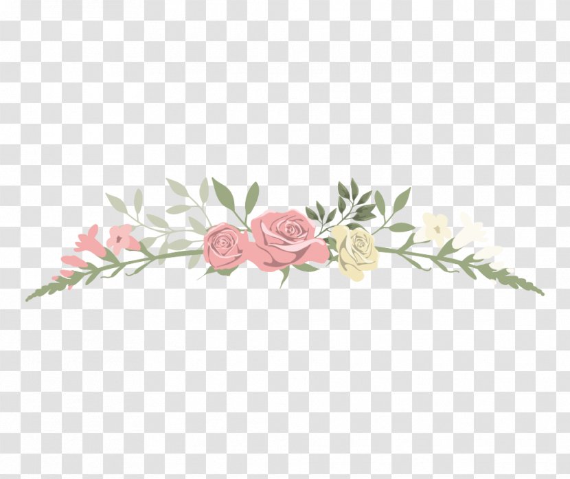 Logo Wedding Invitation Rose - Cut Flowers - Wreath Border Transparent PNG