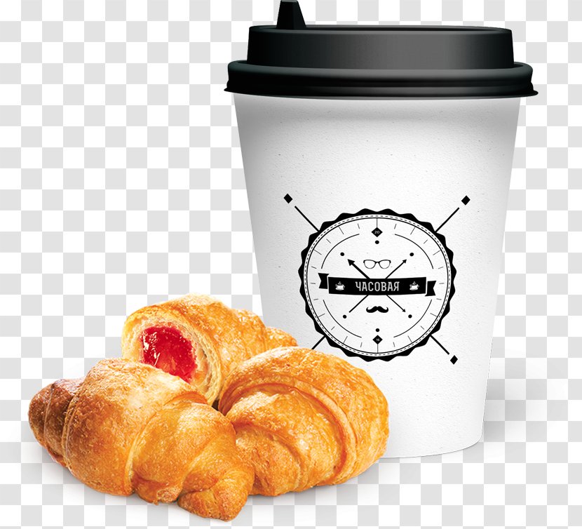Croissant Coffee Cafe Pastry Hot Chocolate - Buttercream Transparent PNG