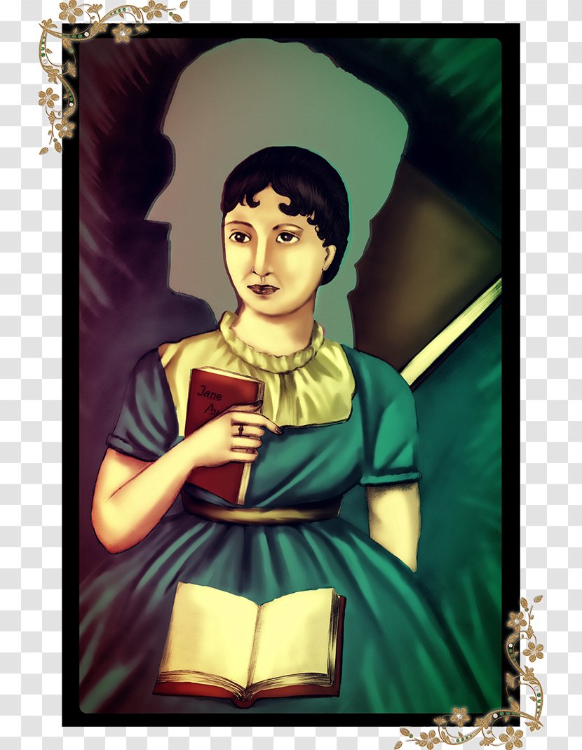 Religion Cartoon Poster Character - Jane Austen Transparent PNG