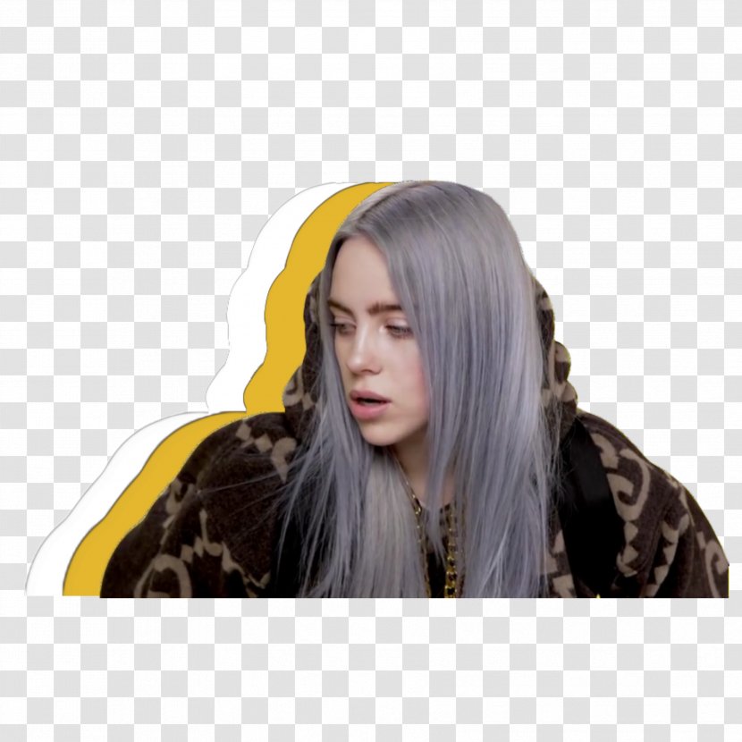 Billie Eilish Background - When The Partys Over - Brown Hair Black Transparent PNG