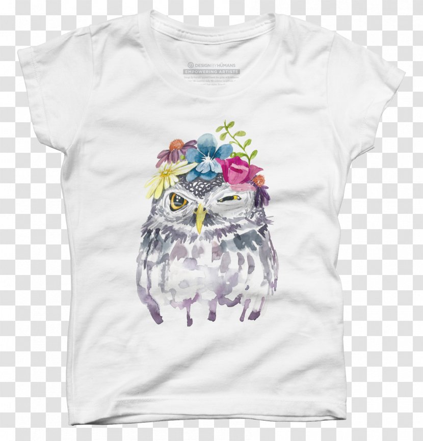 T-shirt Owl Watercolor Painting - Top Transparent PNG