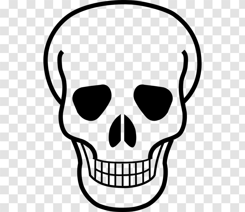 Skull And Bones Crossbones - Head Transparent PNG