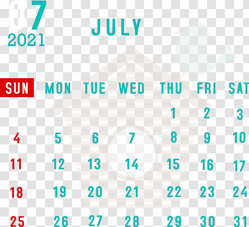 July 2021 Calendar July Calendar 2021 Calendar Transparent PNG