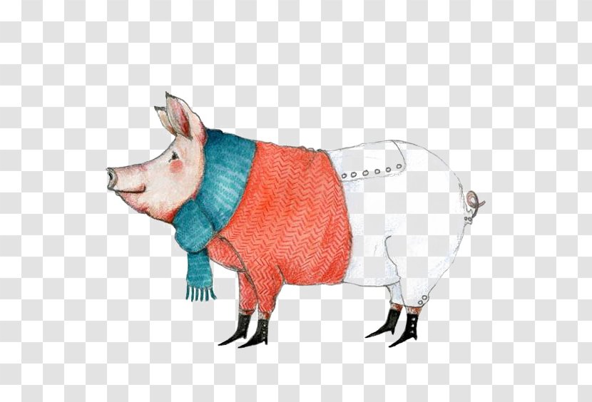 Pig Pillow Cushion Textile Illustration Transparent PNG