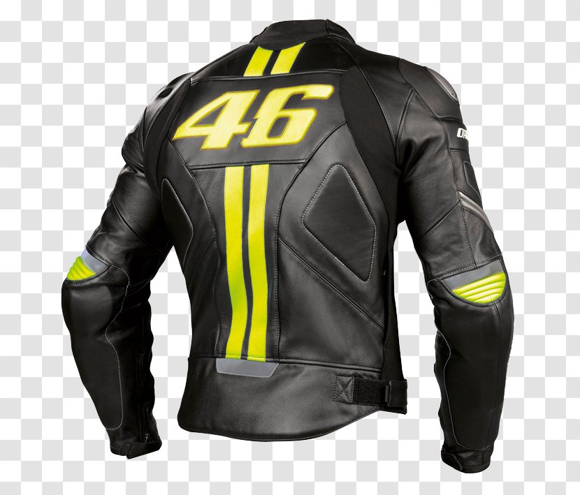 MotoGP Leather Jacket Sky Racing Team By VR46 Motorcycle - Yellow - Motogp Transparent PNG