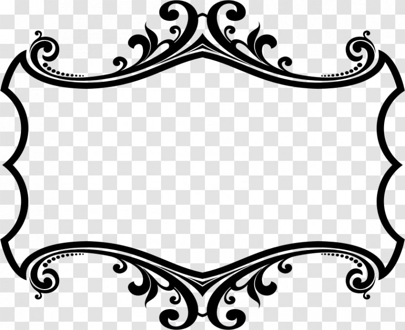 Picture Frames Room Clip Art - Black - Vector Decorative Bow Transparent PNG