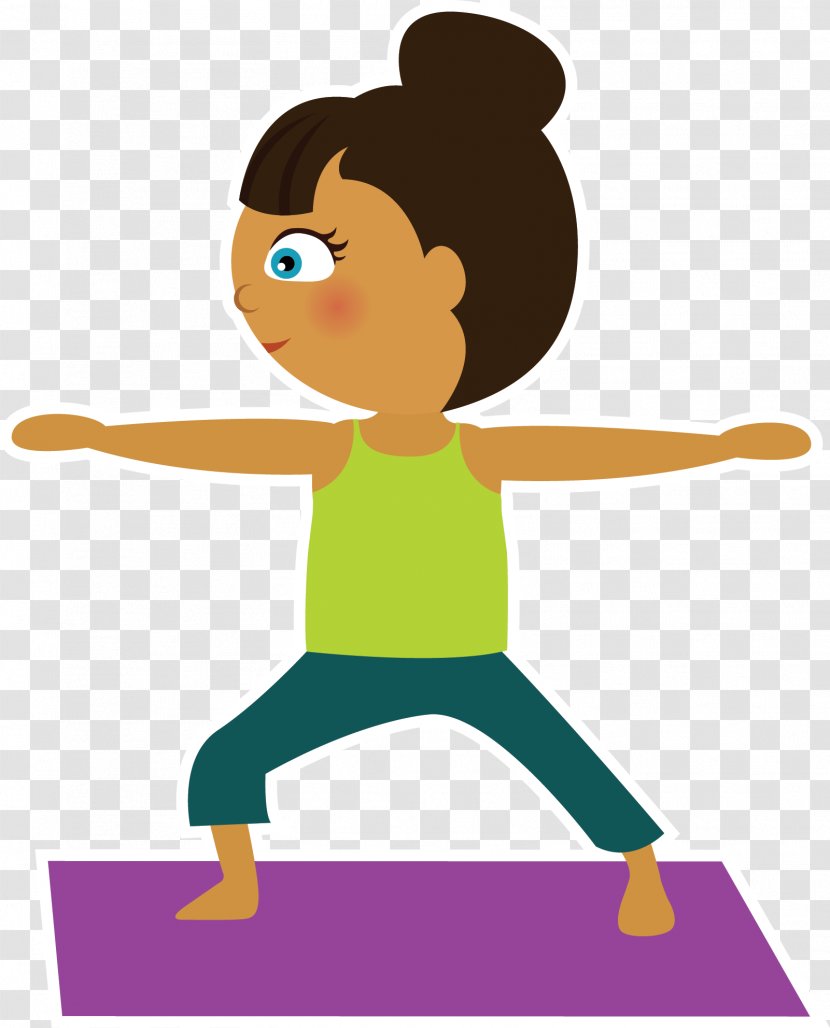 Child Yoga Virabhadrasana I Physical Exercise Clip Art - Silhouette Transparent PNG