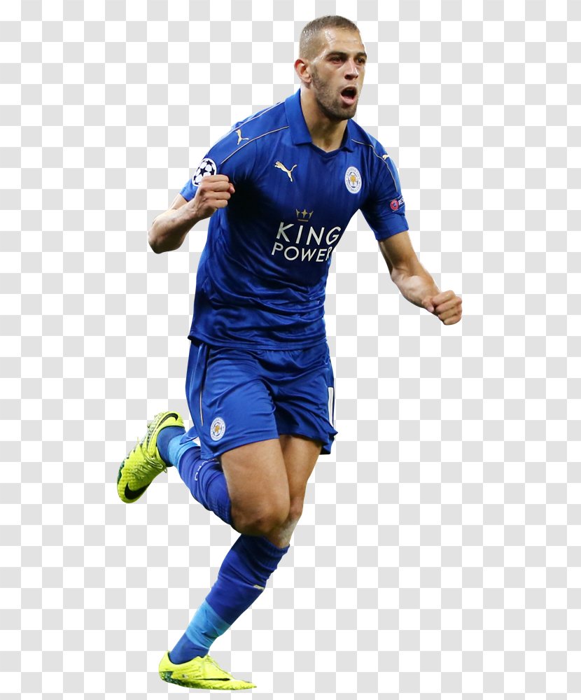 Islam Slimani Leicester City F.C. Image Soccer Player - Stock ...