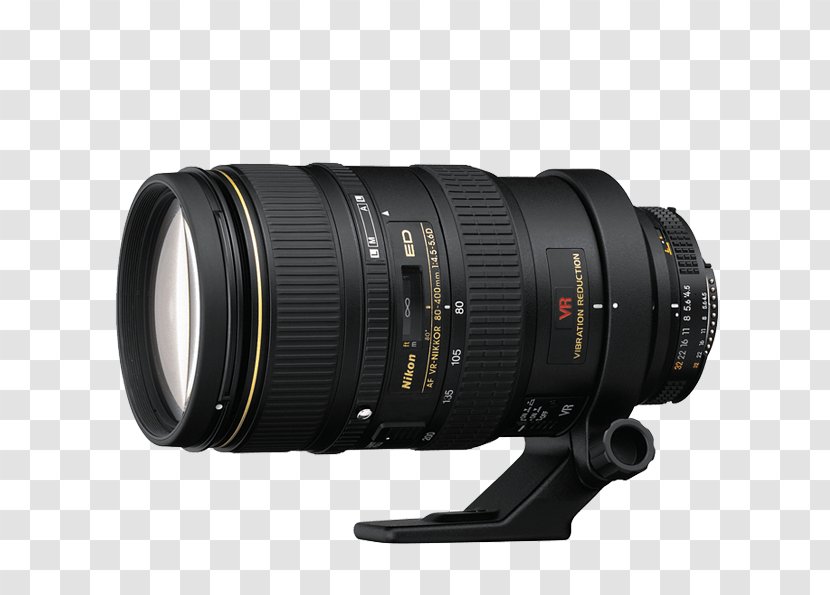 Nikon AF Nikkor 50 Mm F/1.8D AF-S Telephoto Zoom 80-400mm F/4.5-5.6 Camera Lens - Reflex Transparent PNG