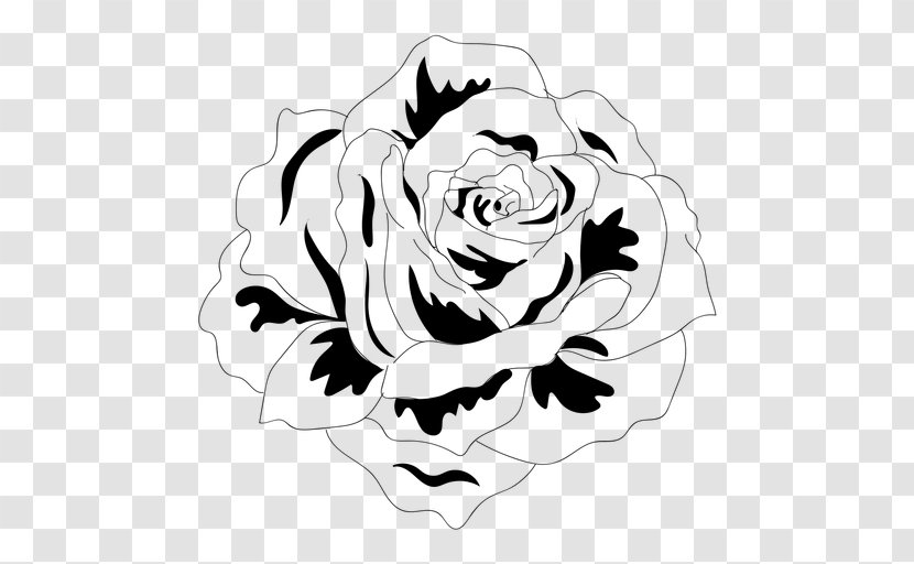 Black And White Drawing Visual Arts Clip Art - Monochrome Photography - Rose Transparent PNG