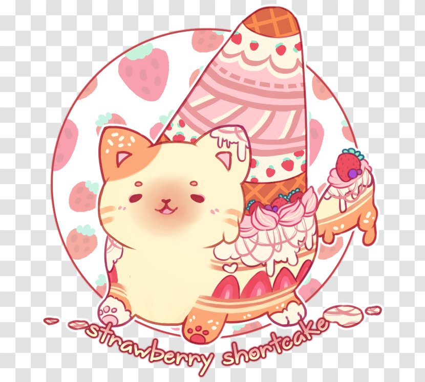 Food Flower Clip Art - Cartoon - Strawberry Shortcake Cat Transparent PNG