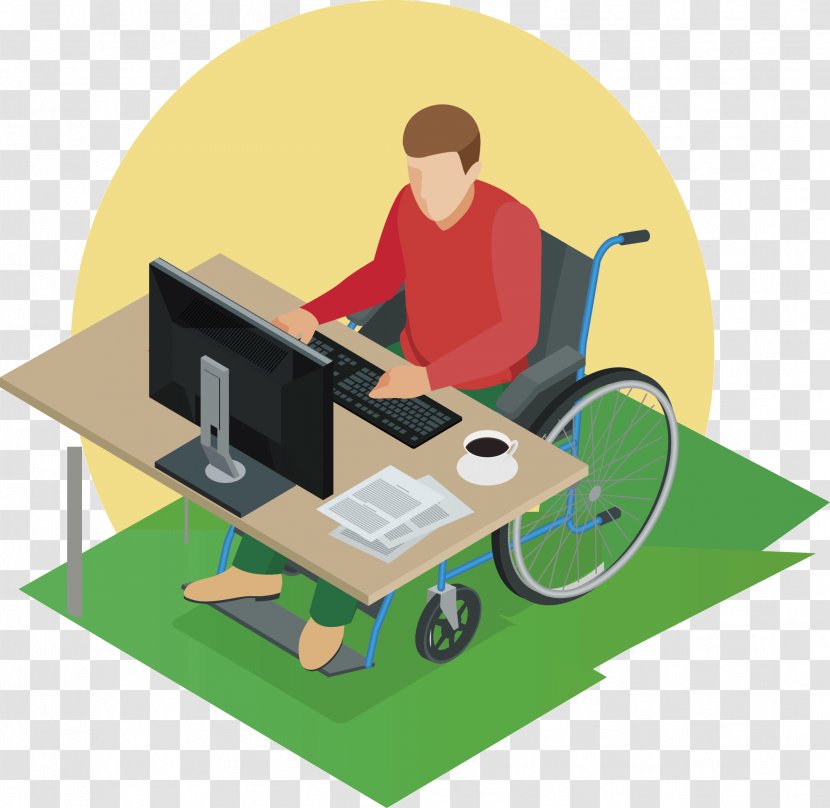Disability Wheelchair Infographic - Desk Transparent PNG