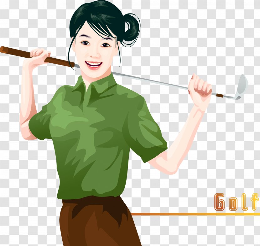 Golf Illustration - Shoulder - Play Transparent PNG