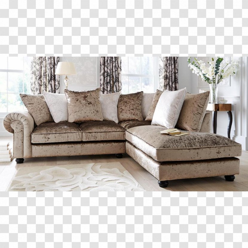Couch Velvet Chaise Longue Chair Textile - Bed - Corner Sofa Transparent PNG