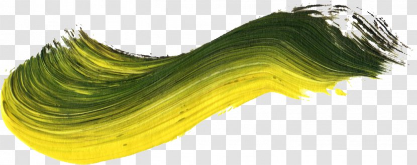 Yellow Paintbrush - Paint Stroke Transparent PNG