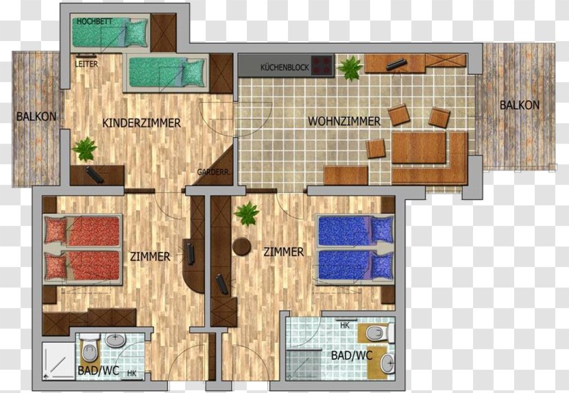 Apartment Hotel Garni Zerza Floor Plan - House Transparent PNG