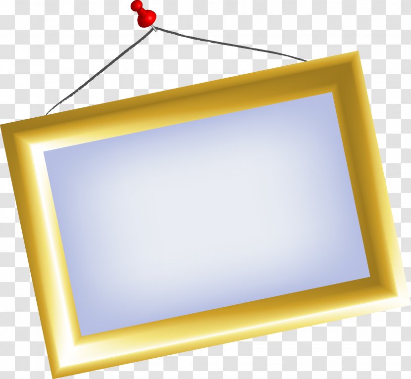 Yellow Picture Frame Font - Rectangle - Tag Transparent PNG