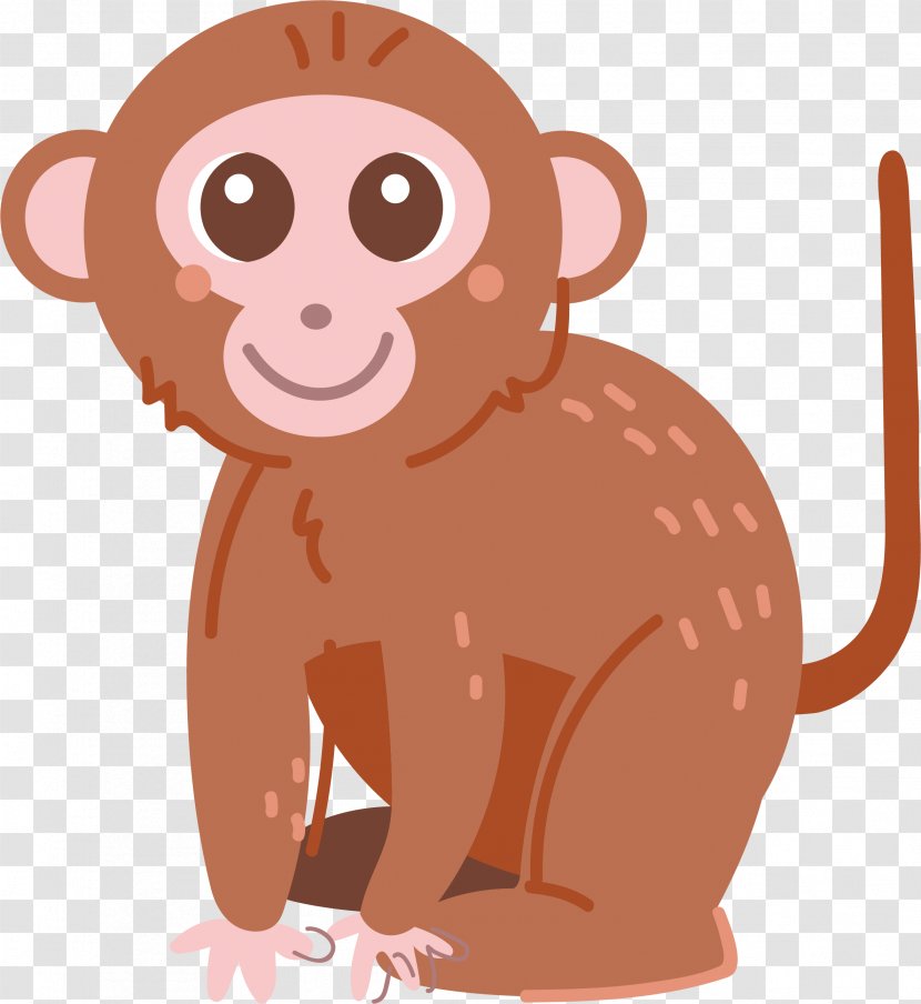 Monkey Primate Ape Clip Art - Artworks - Cute Little Transparent PNG
