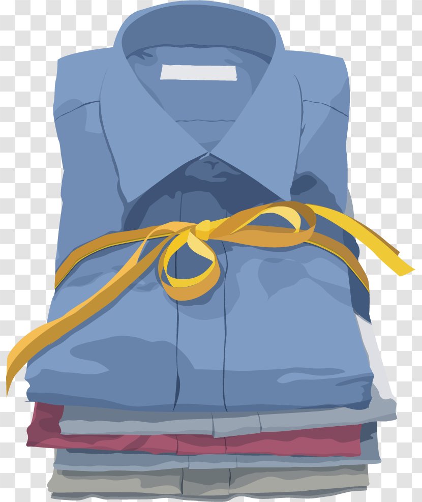 T-shirt Clothing Designer Tailcoat - Kimono - Vector Hand-painted Blue Shirt Transparent PNG