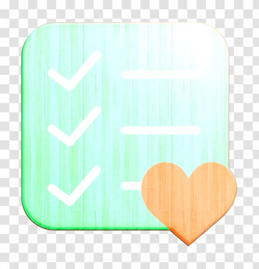 Interaction Assets Icon List - Green - Rectangle Heart Transparent PNG