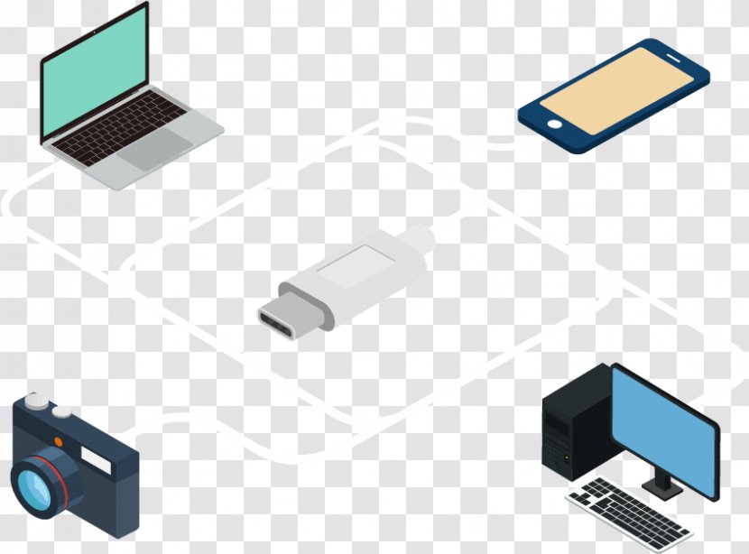 USB Flash Drives Eizo USB-C Electrical Connector Computer Monitors - Film Transparent PNG