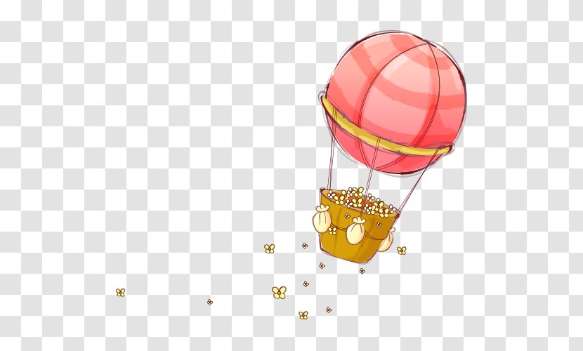 Hot Air Balloon - Red - Cartoon Transparent PNG