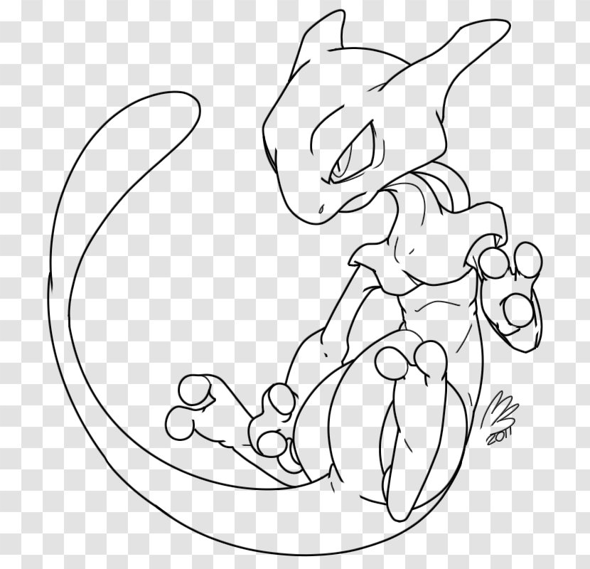 Pokémon X And Y Mewtwo Coloring Book - Heart - Mother Sketch Transparent PNG