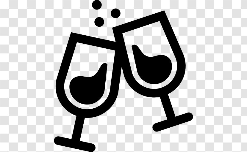 Wine Glass Toast Drink - Symbol - White Transparent PNG