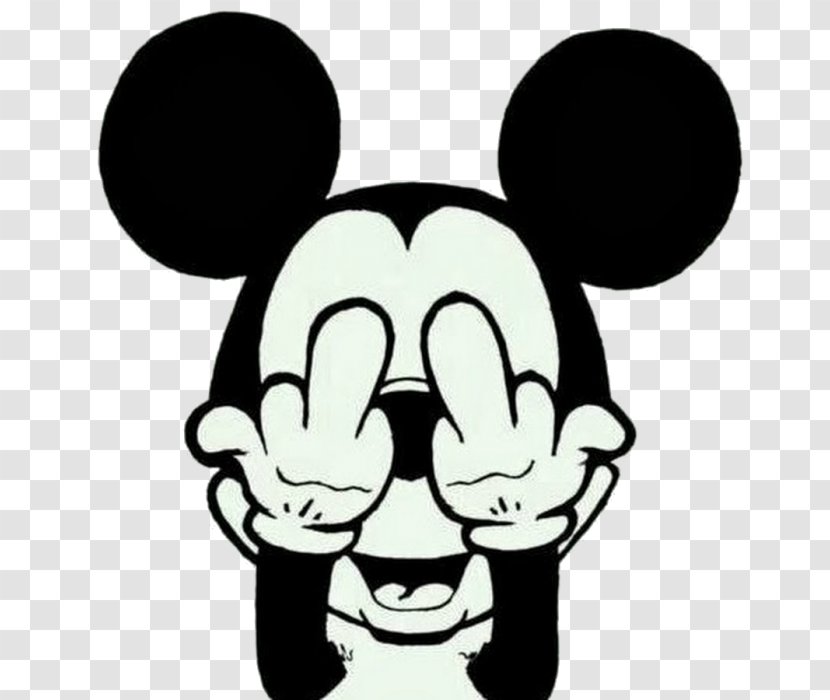 Mickey Mouse The Finger Middle Image Minnie - Silhouette Transparent PNG