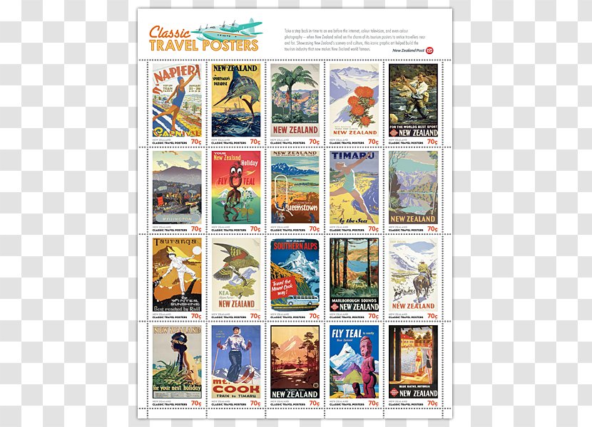 New Zealand Post Postage Stamps Mail Stamp Collecting - Creative Travel Posters Transparent PNG