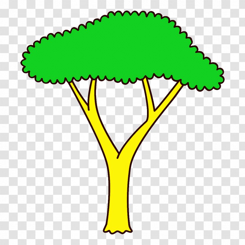 Green Yellow Leaf Plant Tree - Stem Transparent PNG