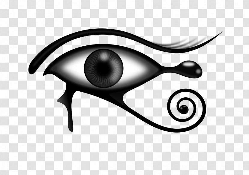 Ancient Egypt Eye Of Horus Egyptian Ra - Monochrome Photography Transparent PNG