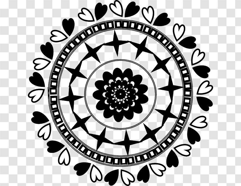 Black And White Clip Art Visual Arts Drawing - Flower Transparent PNG