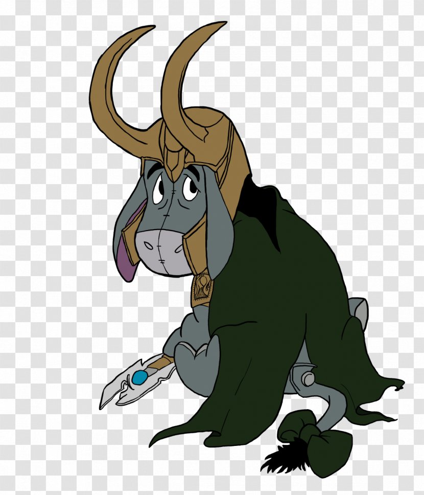 Hare Cattle Mammal Horse Illustration - Fictional Character - Eeyore Outline Transparent PNG