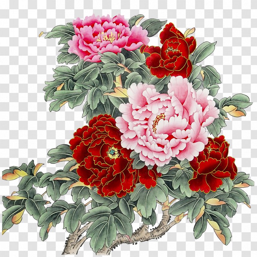 Phnom Penh La Pintura China Garden Roses Chinese Painting - Plant - A Traditional Of Peony Transparent PNG