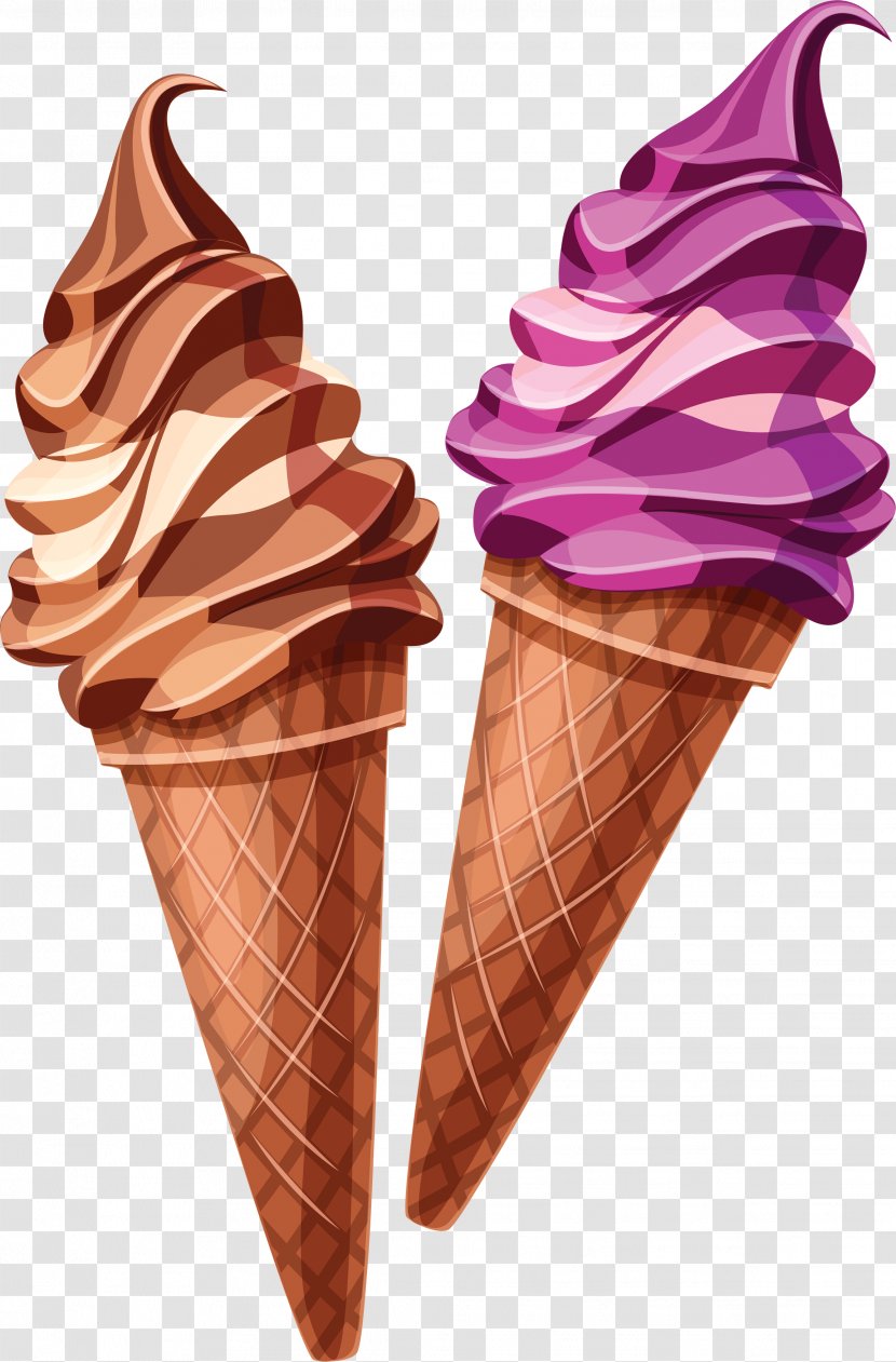 Ice Cream Cones Strawberry Waffle - Cone Transparent PNG