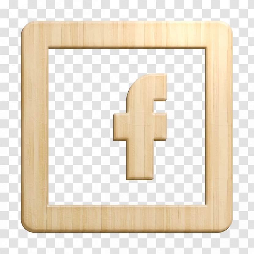 Facebook Icon - Beige Symbol Transparent PNG