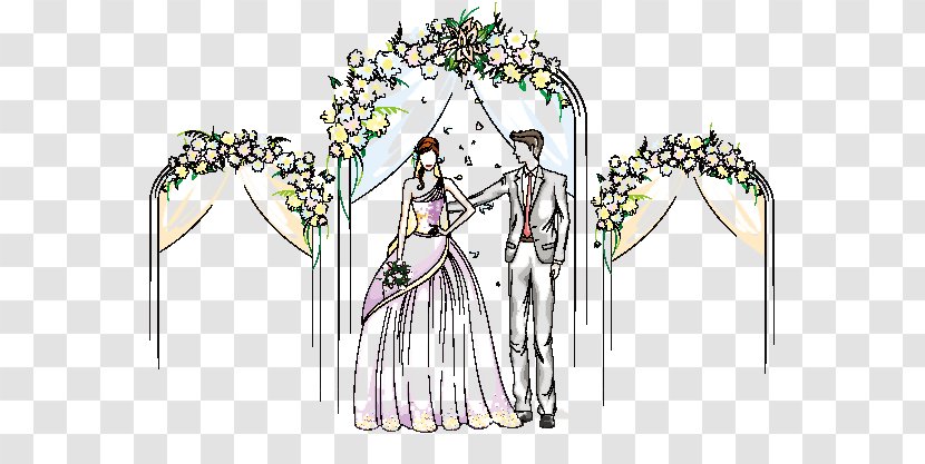 Floral Design Wedding - Fictional Character - Hand In Transparent PNG