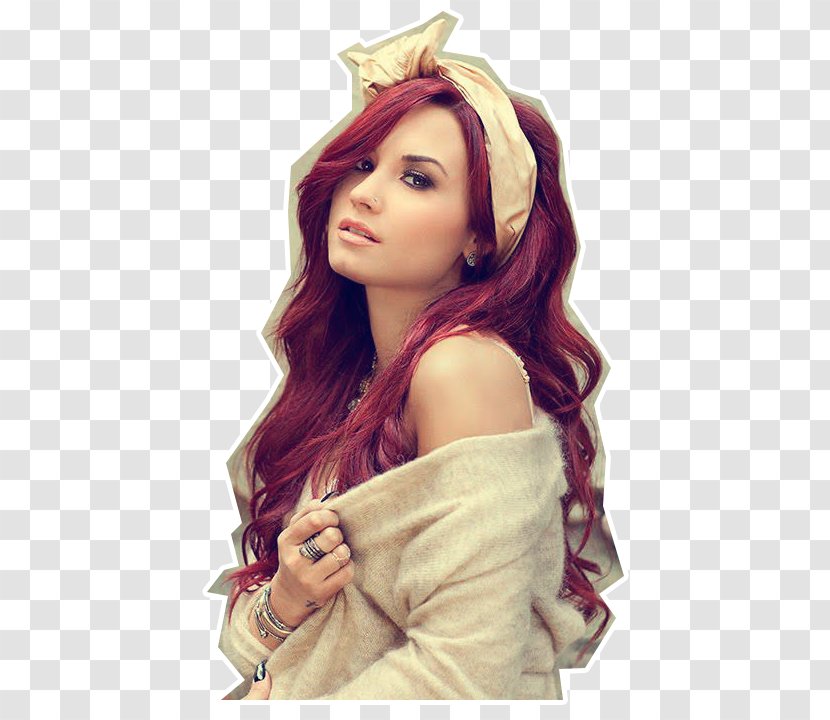Demi Lovato Human Hair Color Auburn Red - Singing Transparent PNG