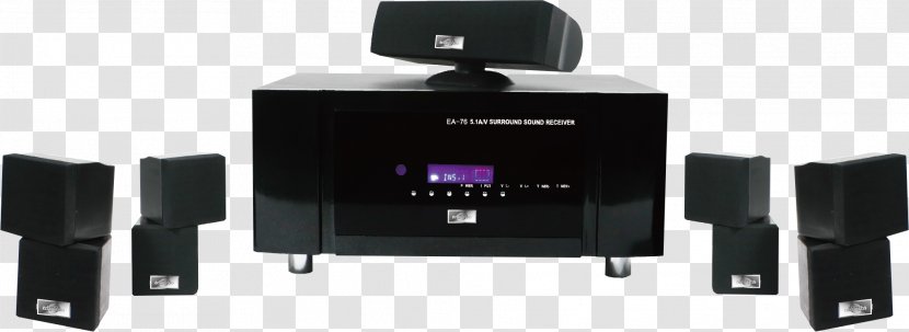 5.1 Surround Sound Audio Home Theater Systems - Video - System Transparent PNG