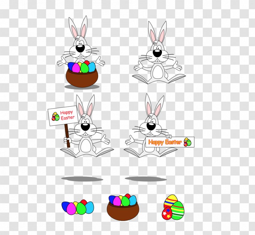 Easter Bunny European Rabbit Egg - Food - Cartoon Transparent PNG