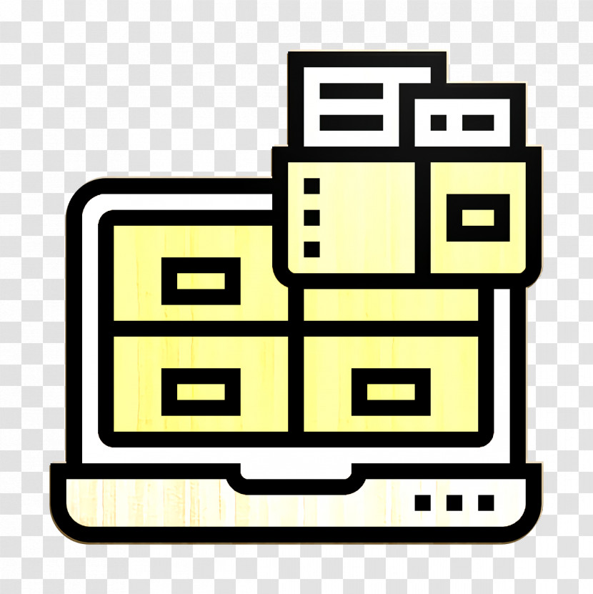 Files And Folders Icon Business Essential Icon Laptop Icon Transparent PNG
